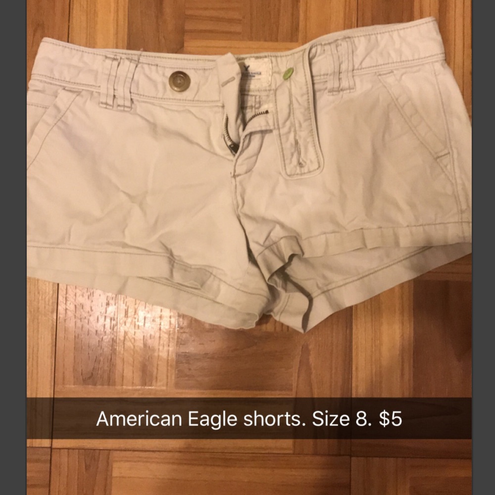 American Eagle khaki shorts.